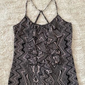 Guess Ruffled Top with open/slit back Size M